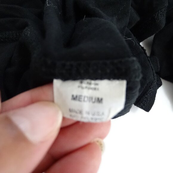 Cha Cha Vente Black Long Sleeve Cowl Neck Tunic Top Women Size M Asymmetric - Picture 6 of 10